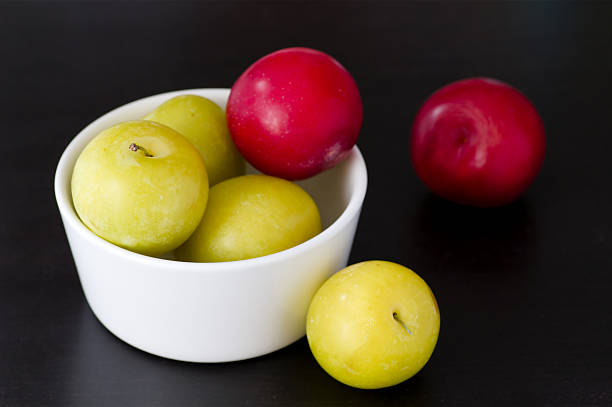 Fresh plums stock photo