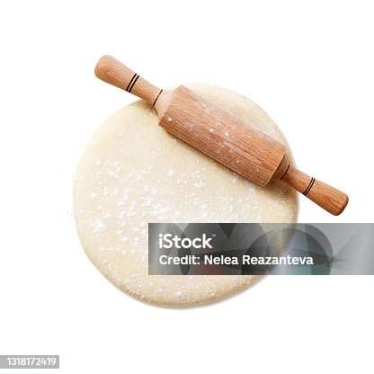 istock Fresh raw dough for pizza or bread 1318172419