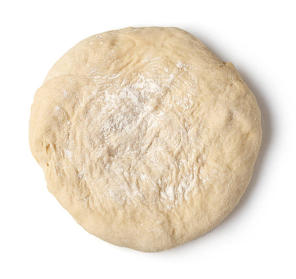 fresh raw dough fresh raw pizza dough isolated on white background, top view dough stock pictures, royalty-free photos & images