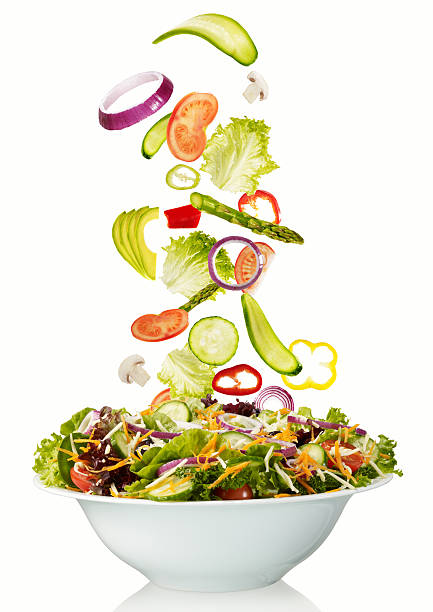 salada fresca - salad bowl imagens e fotografias de stock