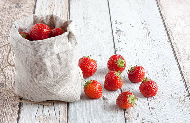 Fresh strawberries stock photo