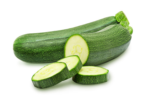 Fresh Whole And Cutted Zucchini Stock Photo - Download Image Now - iStock