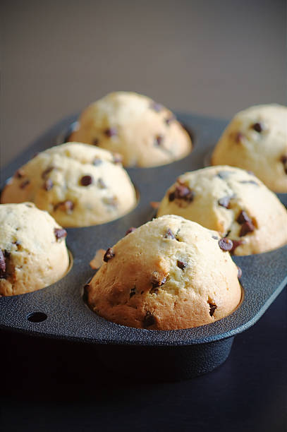 Freshly baked muffins stock photo