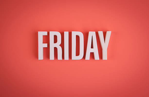 Friday sign lettering stock photo