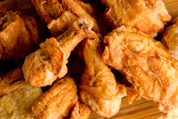 Fried Chicken, souther buttermilk fried chicken stock photo