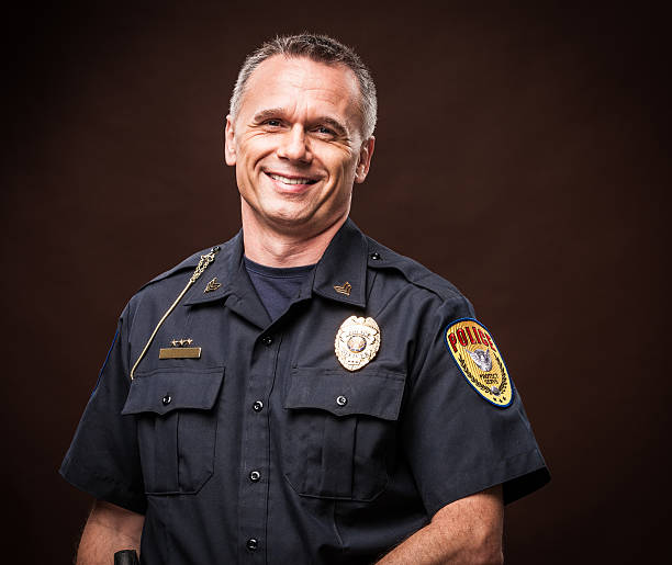 Friendly Police Officer stock photo
