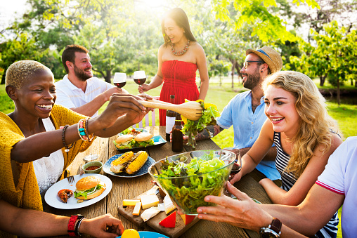 Friends Outdoors Party Celebration Hanging Out Concept Stock Photo ...