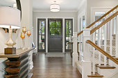 istock Front door of home with beautiful floor plan design 1263682795