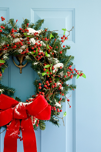Front Door Wreath Stock Photo Download Image Now Istock