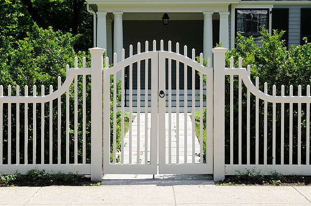 Front Gate and Fence stock photo