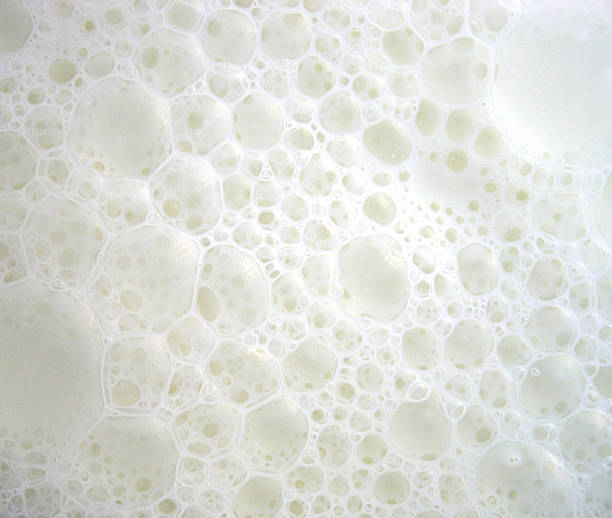 Frothy Milk Bubble Pattern stock photo