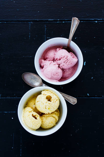 Fruit ice cream stock photo