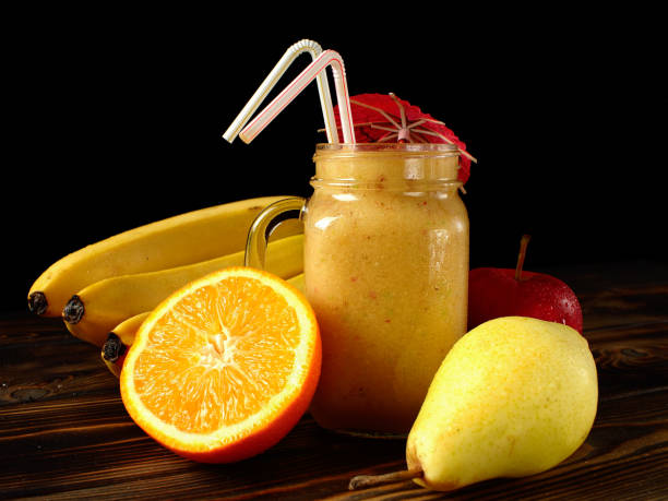 Fruity smoothies stock photo
