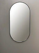istock Full length mirror hanging on the wall (Frame with Clipping Path) 1344779573