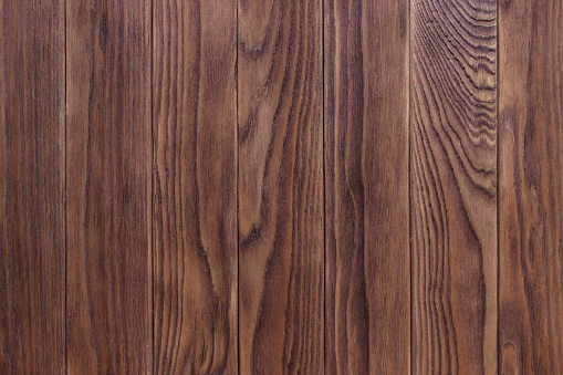 Full Page Of Dark Stained Distressed Wooden Floor Board