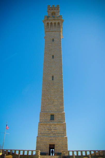 Full view of Pilgrim Monument  pilgrims monument stock pictures, royalty-free photos & images