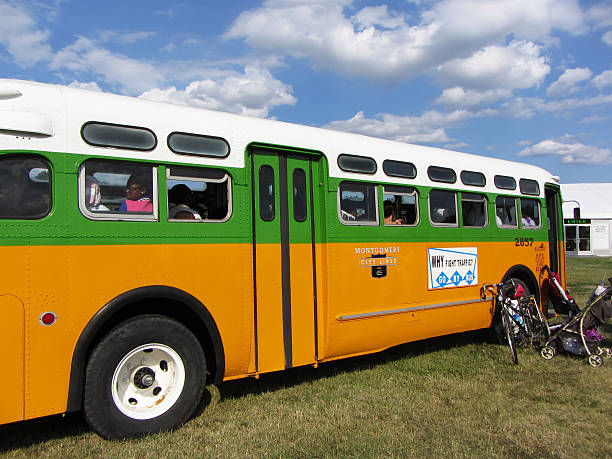 Fully Restored Rosa Parks Bus stock photo