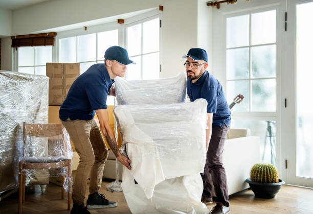 Furniture delivery service concept stock photo