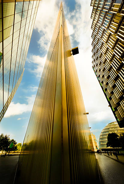 Futuristic financial buildings stock photo