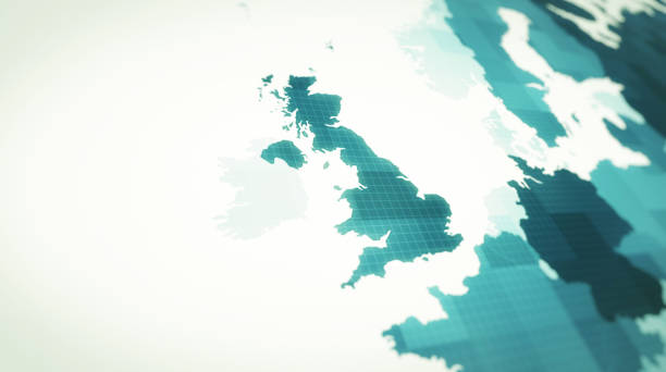 Futuristic World map United Kingdom