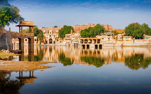 Photo libre de droit de Du Lac Gadi Sagar Jaisalmer Photo libre de droit de Du Lac Gadi Sagar Jaisalmer