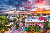 Gainesville, Florida, USA downtown cityscape.
