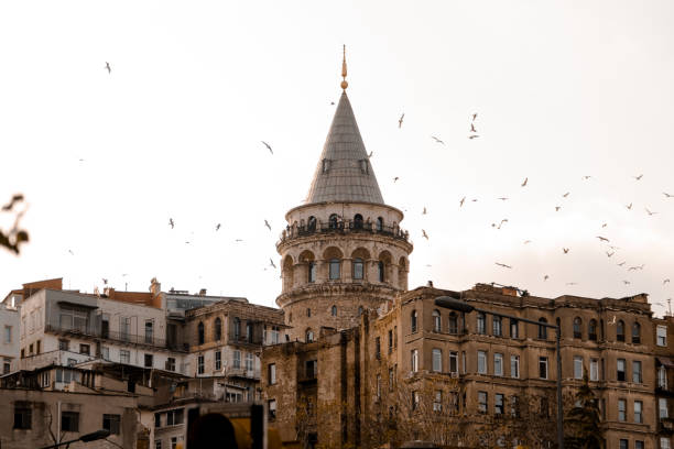 Galata Tower Istanbul stock photo