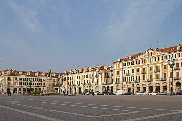 Galimberti Square in Cuneo stock photo