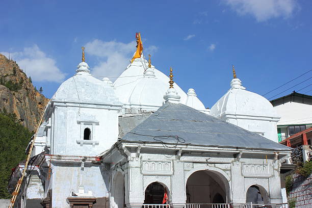Gangotri Temple in Himalaya stock photo