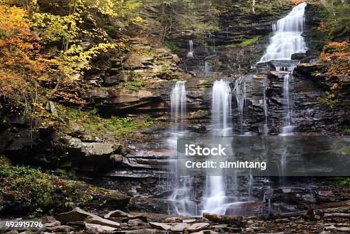 istock Ganoga Falls in Autumn at Ricketts Glen State Park 492919796