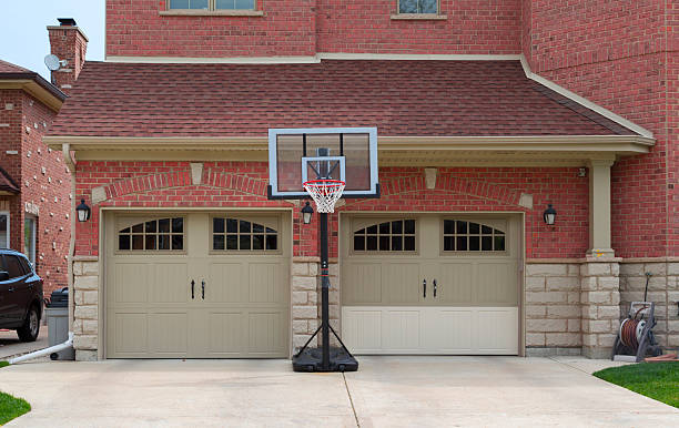 garage door brown fiberglass garage doors fibreglass stock pictures, royalty-free photos & images