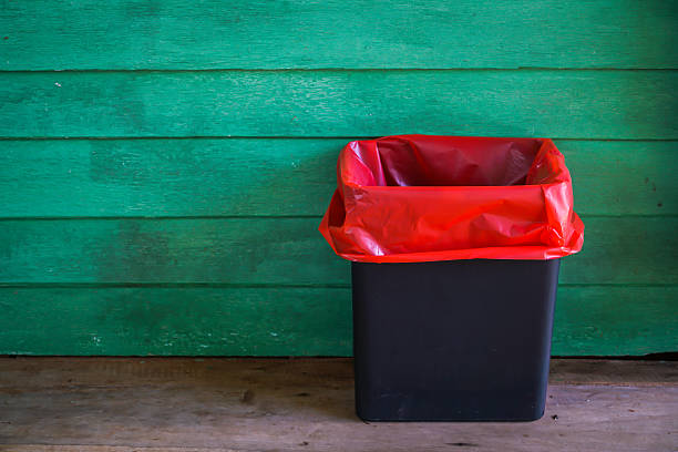 Garbage can stock photo