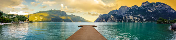 Garda lake - Riva del Garda stock photo