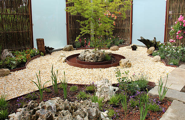 Garden design stock photo