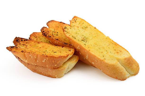 Garlic bread Garlic bread on white background garlic bread stock pictures, royalty-free photos & images