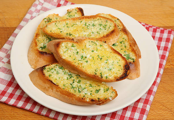 Garlic & Herb Bread Garlic and herb bread garlic bread stock pictures, royalty-free photos & images