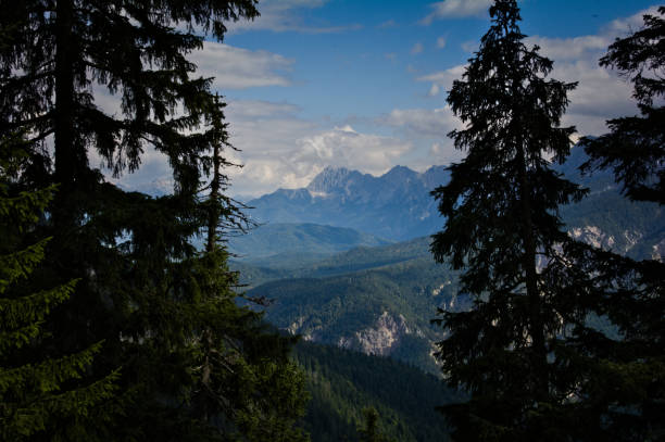 Garmisch-Partenkirchen views over the Alps, Germany stock photo