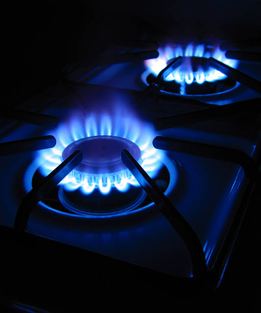 Gas Burners stock photo