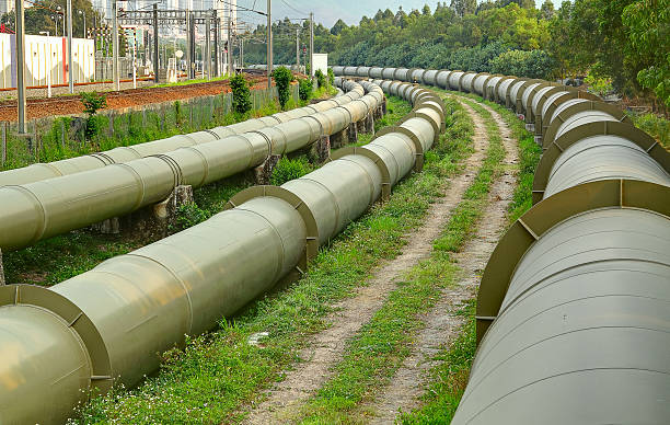 gas pipe line stock photo