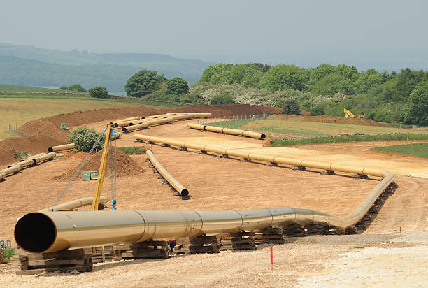Gas Pipeline Construction stock photo