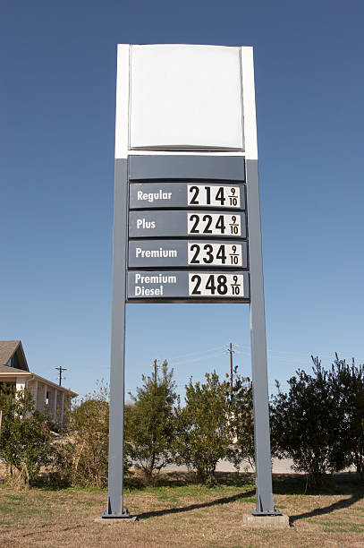Gas Price Sign stock photo