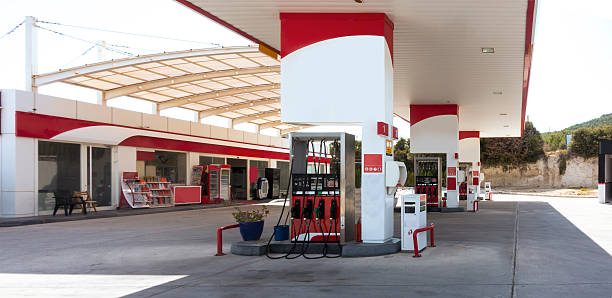 gas station stock photo