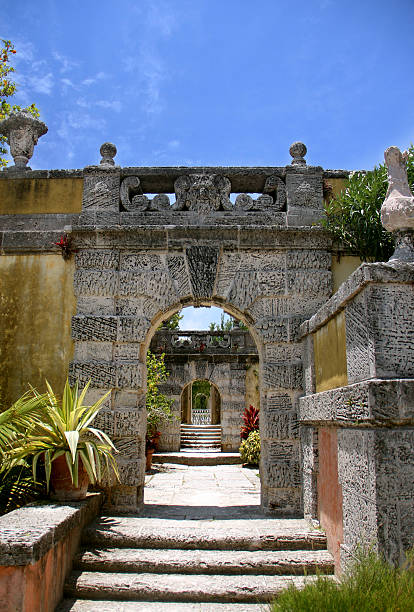 Gate to garden & Gate to the heaven stock photo