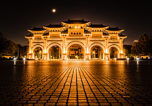 The National Chiang Kai-shek Memorial Hall is a national monument, landmark and tourist attraction erected in memory of Generalissimo Chiang Kai-shek, former President of the Republic of China. It is located in Taipei.