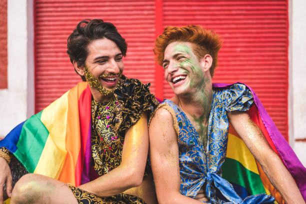 Gay couple Women, Adult, Adults Only, Bodice, Carnival - Celebration Event bodice stock pictures, royalty-free photos & images