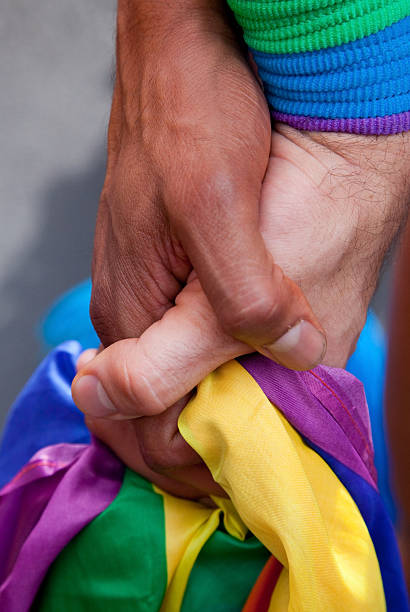 Gay Hands rainbow hands nyc pride parade stock pictures, royalty-free photos & images