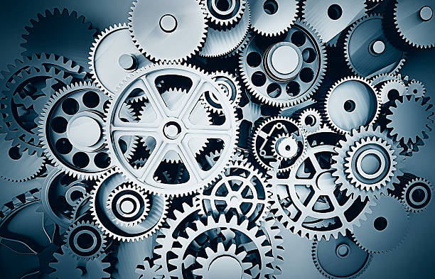 gears drawing background stock photo