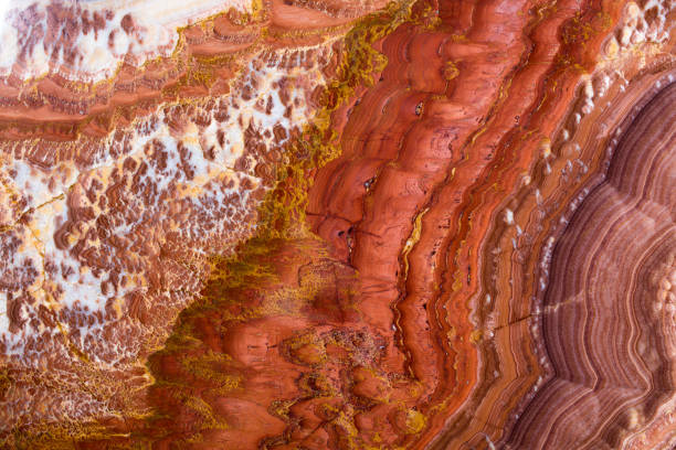 보석 onyx 클로즈업, 자연스럽다 균열 질감 - 광물질 뉴스 사진 이미지