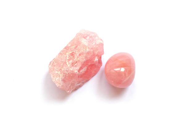 Gems lying on the table. Crystals of rose quartz, pink gemstone. Gems lying on the table. Crystals of rose quartz, pink gemstone. rose quartz stock pictures, royalty-free photos & images