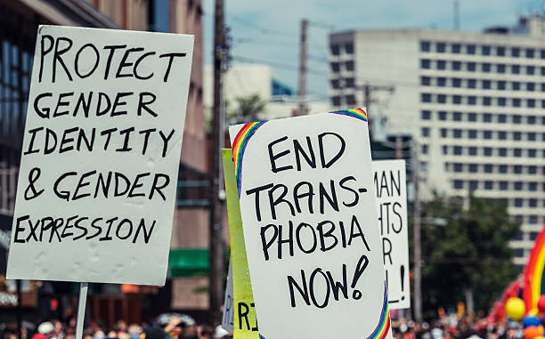 gender rights - gay demonstration stockfoto's en -beelden